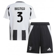 Juventus Gleison Bremer #3 Hemmaställ Barn 2024-25 Korta ärmar (+ Korta byxor)